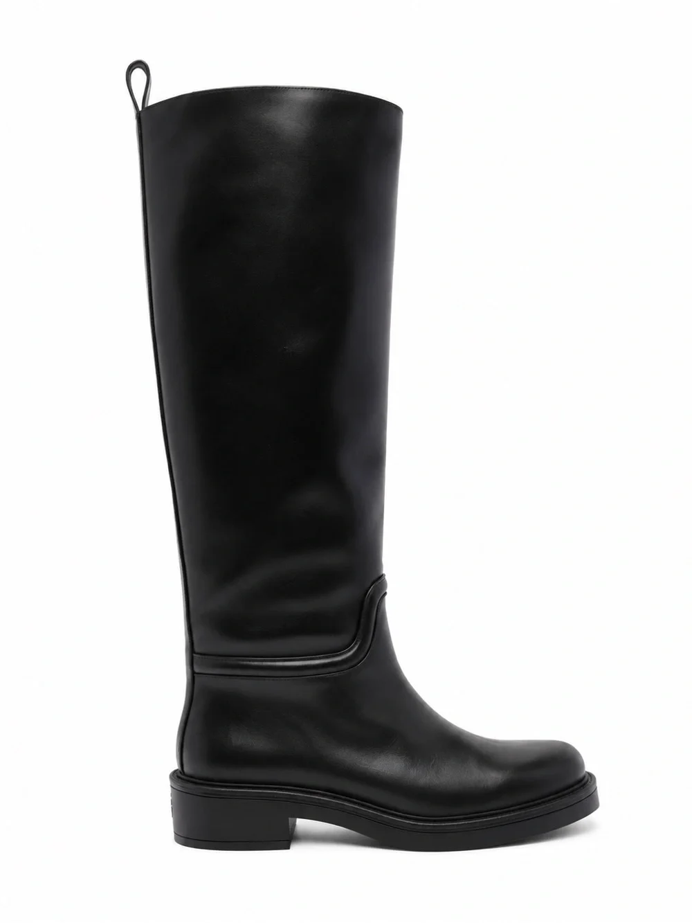 Stuart Weitzman Black Over-the-Knee Leather Riding Boots